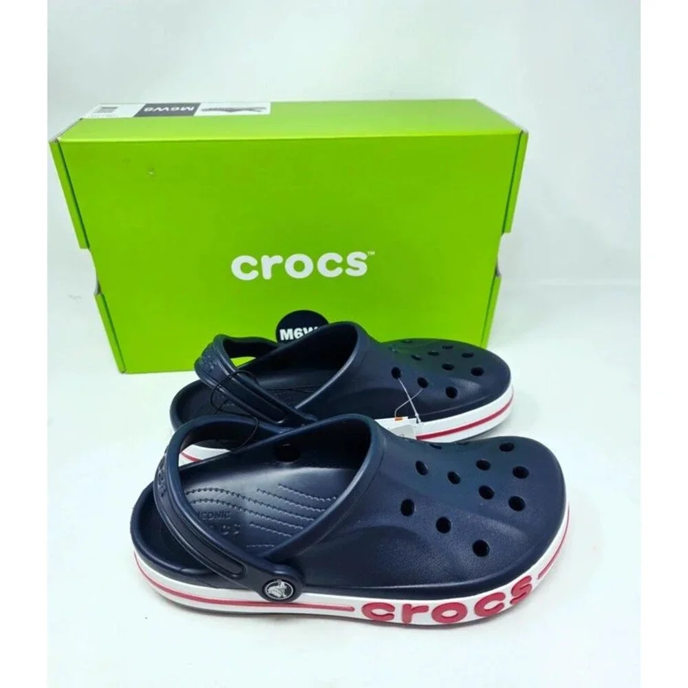 Crocs Classic Clogs Navy Red White M6|W8 Men's Size 6/ Women's Size 8 Unisex